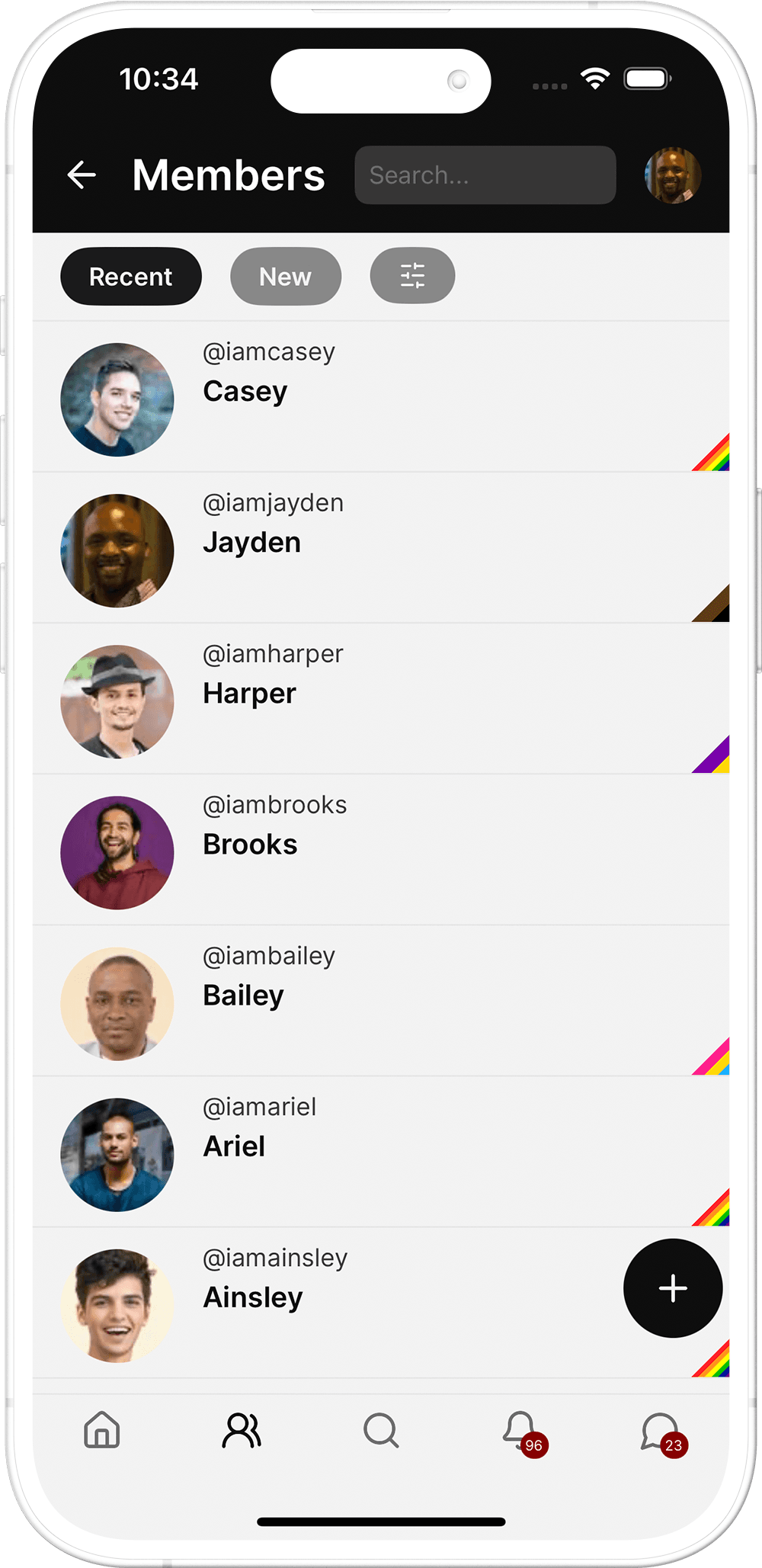 LGBTQ Social Networking App Mockup